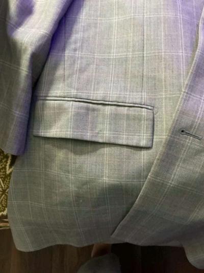 Mens Steve Harvey Gray Plaid Suit - Thumbnail 6