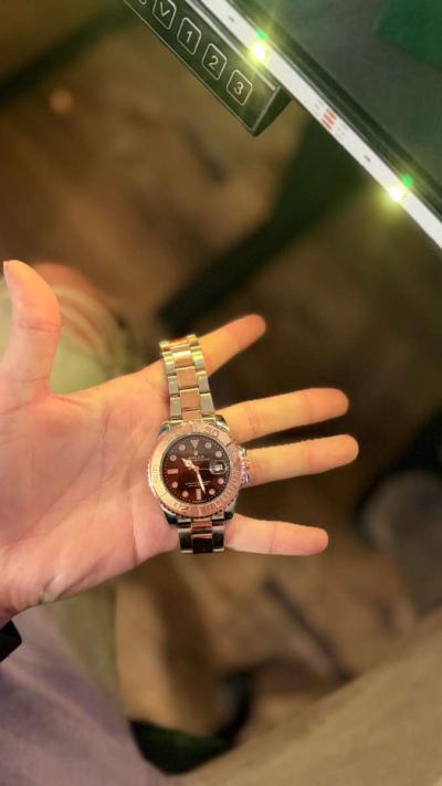 Rose Gold Watch Brown Dial - Thumbnail 3