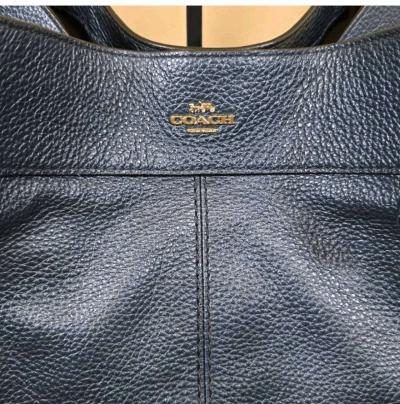 coach metallic blue bag