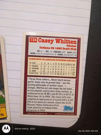 Casey Whiten card 756 - Thumbnail 2