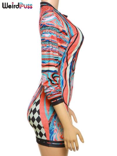 colorful Prints Women Sexy Fashion Dress size small medium l - Thumbnail 4