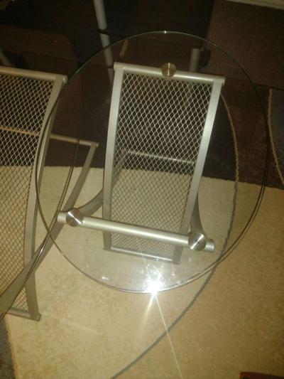 Glass living room set TV stand included - Thumbnail 2