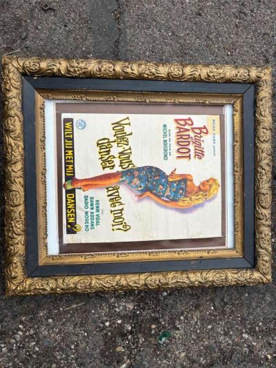 Brigitte Bardot Original 1950s Movie poster Framed - Thumbnail 4