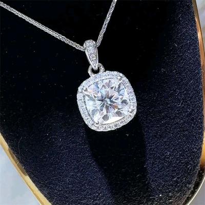 5 Carat Moissanite 925 Sterling Silver Necklace - Thumbnail 3