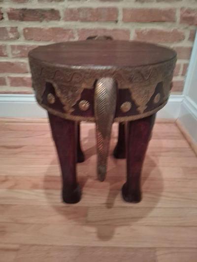Wooden Elephant Stool - Thumbnail 4