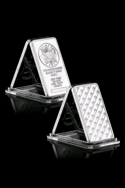 Collectable Paperweight Bar Sunshine 999 Fine Silver - Thumbnail 2