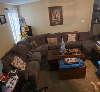 REDUCED SECTIONAL SOFA COUCH MICROFIBER - Thumbnail 2