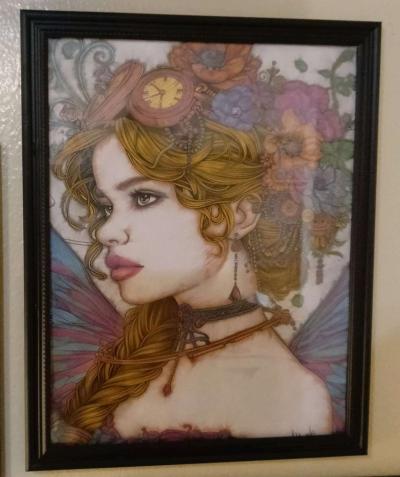 steampunk fairy colored and shaded with gel pens - Thumbnail 2