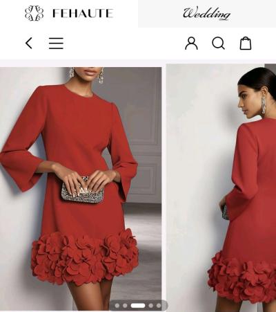 Fehaute red dress - Thumbnail 4