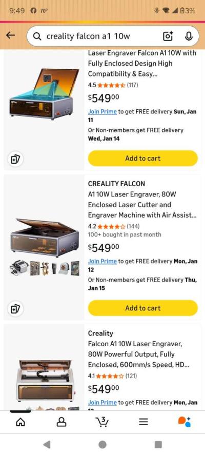 Creality Falcon A1 10 watt Laser Engraver - Thumbnail 5