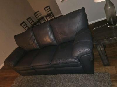 Ethan Allen  Two Piece Leather SET with Recliner - Thumbnail 5