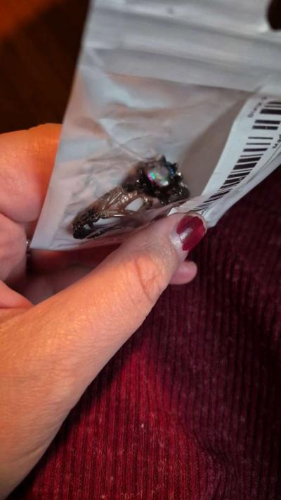 NEW flower and leaf 3pc ring set size 9 - Thumbnail 5