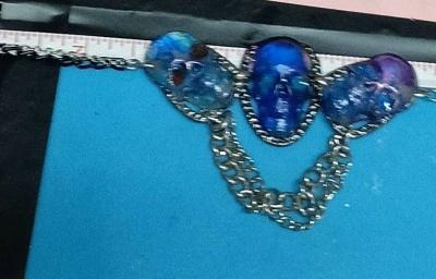 three skulls with multiple chains made with Uv resin - Thumbnail 1