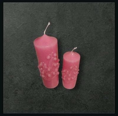 Pink Floral Candles - Thumbnail 1