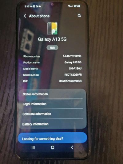 Unlocked Samsung Galaxy A13 5G Smartphone