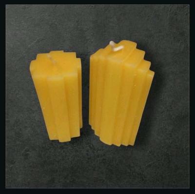 Yellow Geometric Candle Design - Thumbnail 1