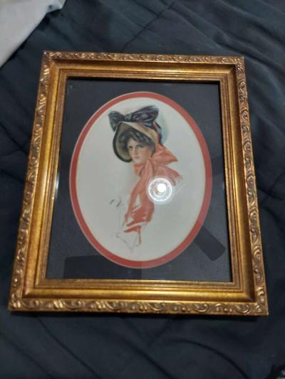 Antique Ornate Baroq Wood Frame w1900sHarrison Fischer Print