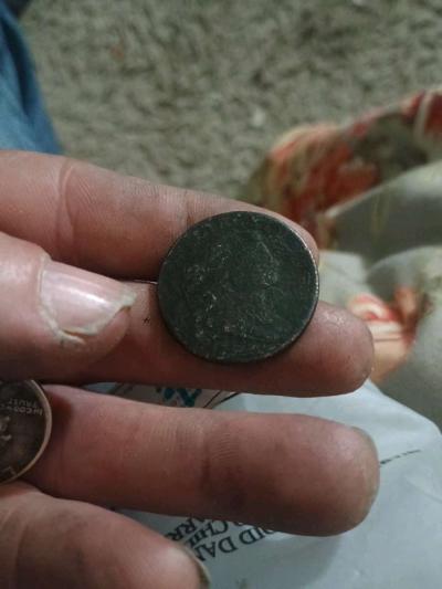 us one cent draped large penny 1796 - Thumbnail 2