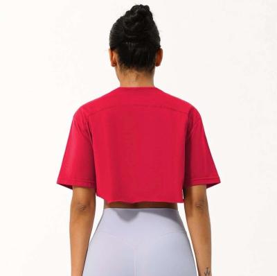 Wellin Vogue Women Loose Sport Crop Top TShirt - Thumbnail 2