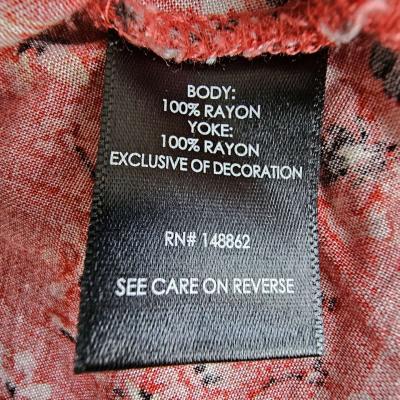 Torrid Size 1 Boho Orange Red Floral Top with Bell Sleeves - Thumbnail 6