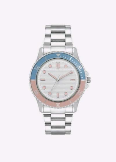 Time and Tru Womens Watch Silver Tone Adjustable Links Pink - Thumbnail 2