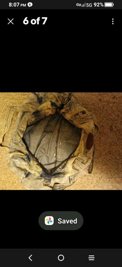 Vintage 80s Shane Acid Washed Denim Blue Jean Shoulder Strap - Thumbnail 4