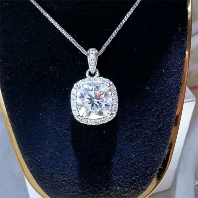 5 Carat Moissanite 925 Sterling Silver Necklace - Thumbnail 4