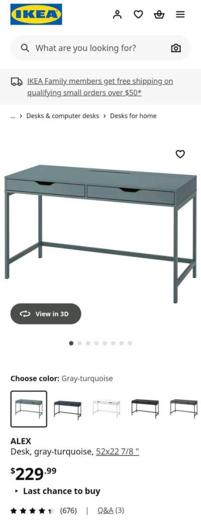 IKEA Alex Desk - Thumbnail 4