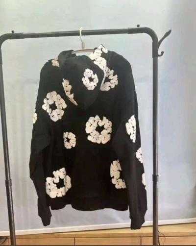 FREE SHIPPING USA ONLY Black denim hoodie size XL - Thumbnail 6