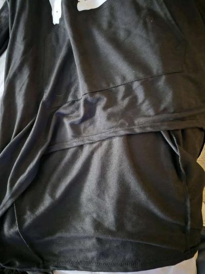 NWOT black LOVE funnelneck hoodie with paw print size XL - Thumbnail 4