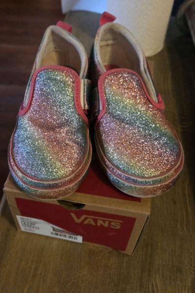 glittery toddler Vans - Thumbnail 3