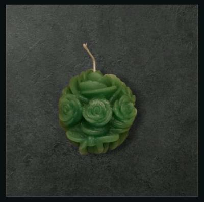 Green Rose Candle Set - Thumbnail 1