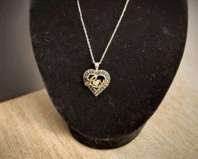 Silver heart necklace
