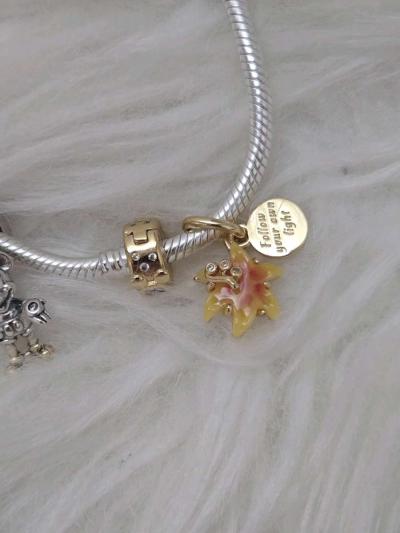 PANDORA 14k  Disney Tangled Sundrop Flower Glow in D - Thumbnail 3