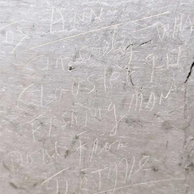 Slate drawing of a Wharf Fisherman - Thumbnail 5