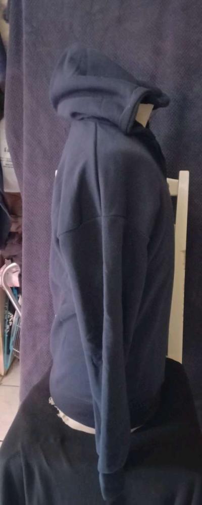 Navy Blue Quarter Zip Hoodie Size M - Thumbnail 2