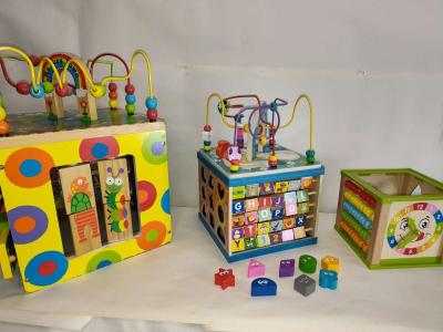 Wooden Activity Cube My Busy Town  Qilay Wooden Activity Cub - Thumbnail 5
