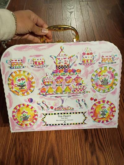 Mackenzie Childs teas set and travel case Childs Collection - Thumbnail 2