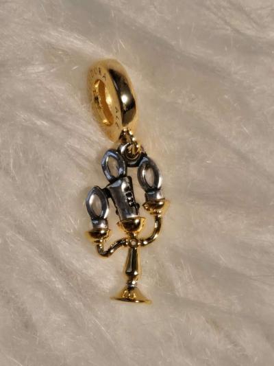 Disney Beauty and the Beast Lumiere Dangle Charm Sterling - Thumbnail 2