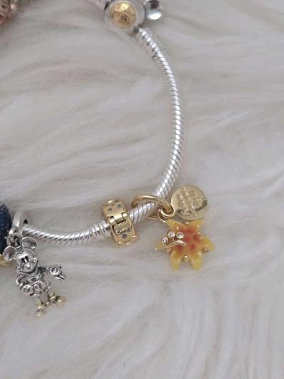 pandora 14k  Disney Tangled Sundrop Flower Glow in D - Thumbnail 2