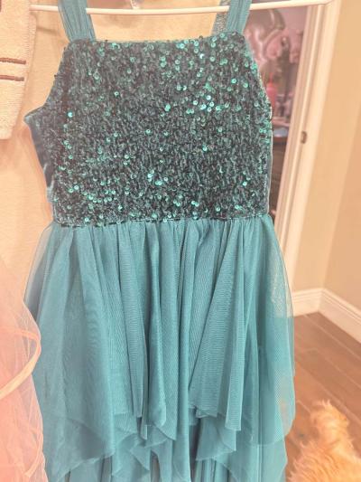 Green suit sequin dress size 10 - Thumbnail 5