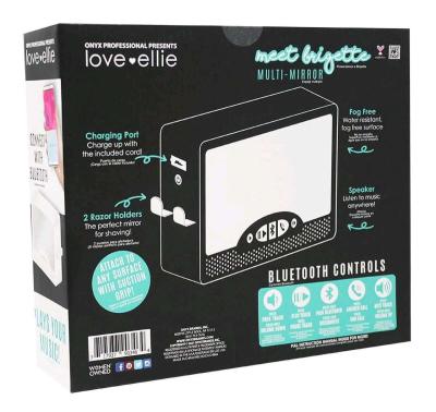 Bluetooth speaker Shower Mirror with Lights  Bluetooth Speak - Thumbnail 5