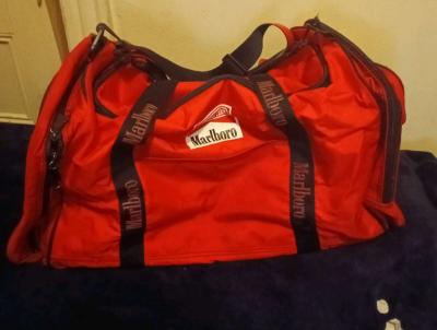 vintage red and black Marlboro duffel bag - Thumbnail 1