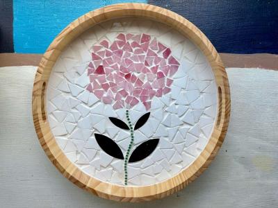 Round Mosaic Tray