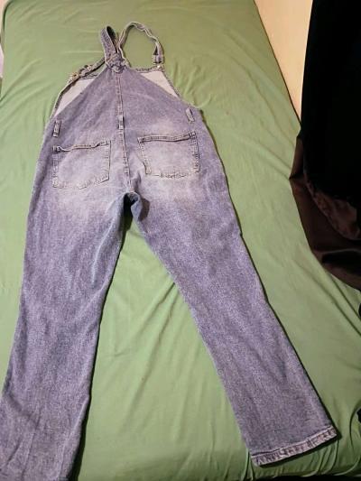 Celebrity Pink Denim Overalls Womens XL  Blue Distressed - Thumbnail 3