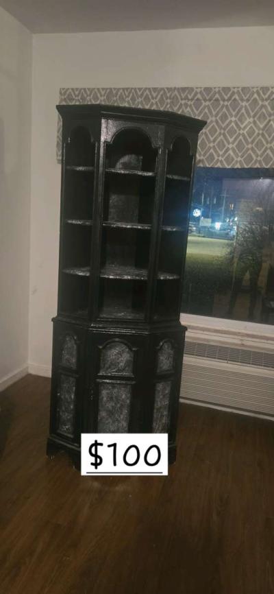cover cabinet handpaintedblackmarblze - Thumbnail 1
