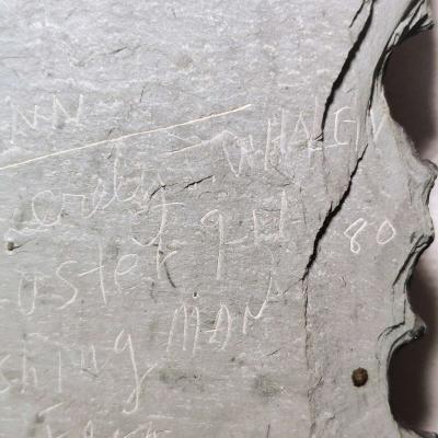 Slate drawing of a Wharf Fisherman - Thumbnail 6