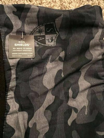 Kids Fleece Face Shields  Grey Military Camo - Thumbnail 3