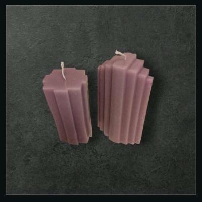 Purple Geometric Candle Design - Thumbnail 1