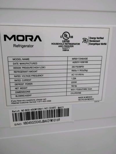 2025 Hisense Mora bottom freezer refrigerator - Thumbnail 4